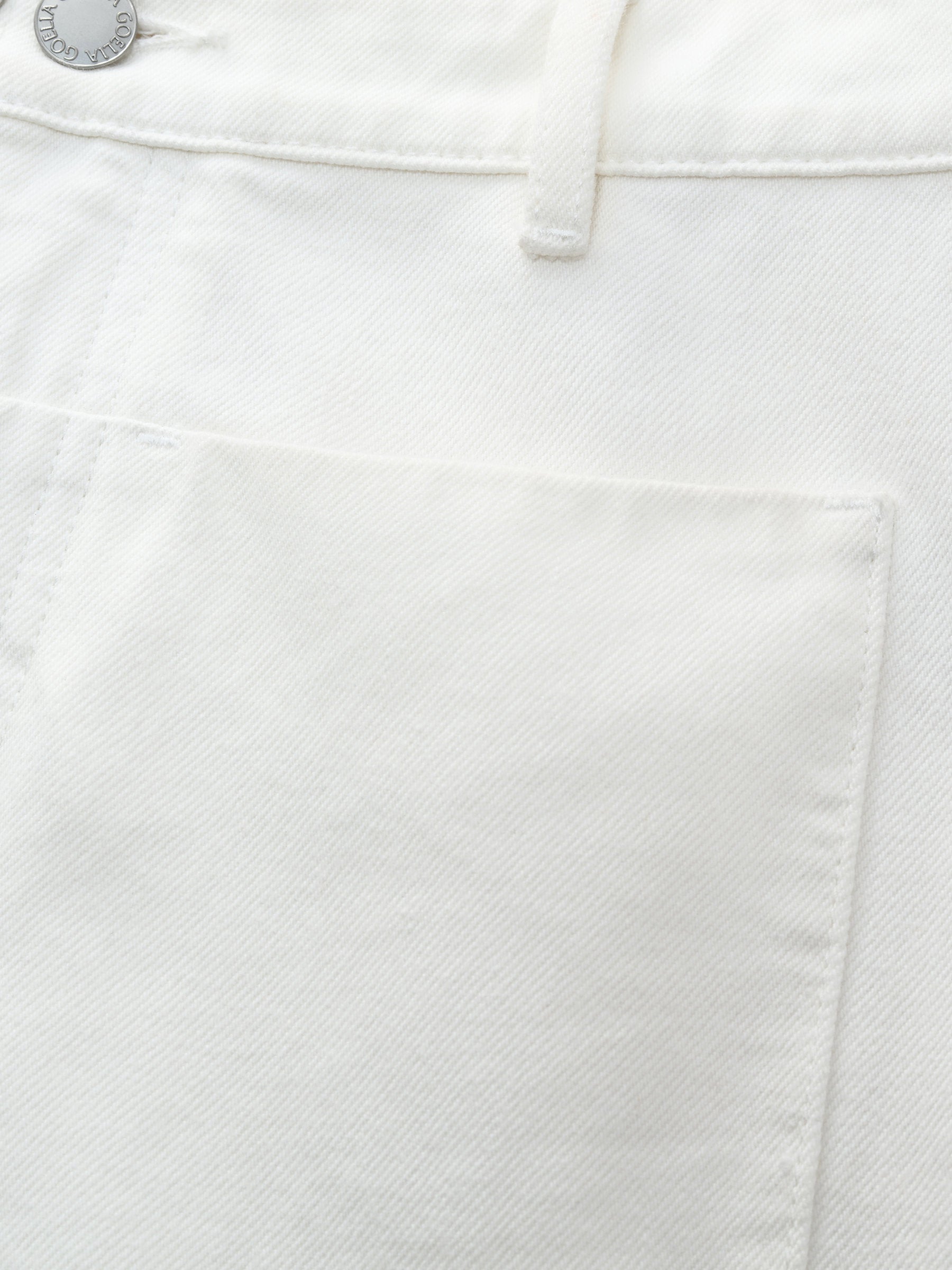 100% Cotton Denim Women Wide Leg Jeans With Belt