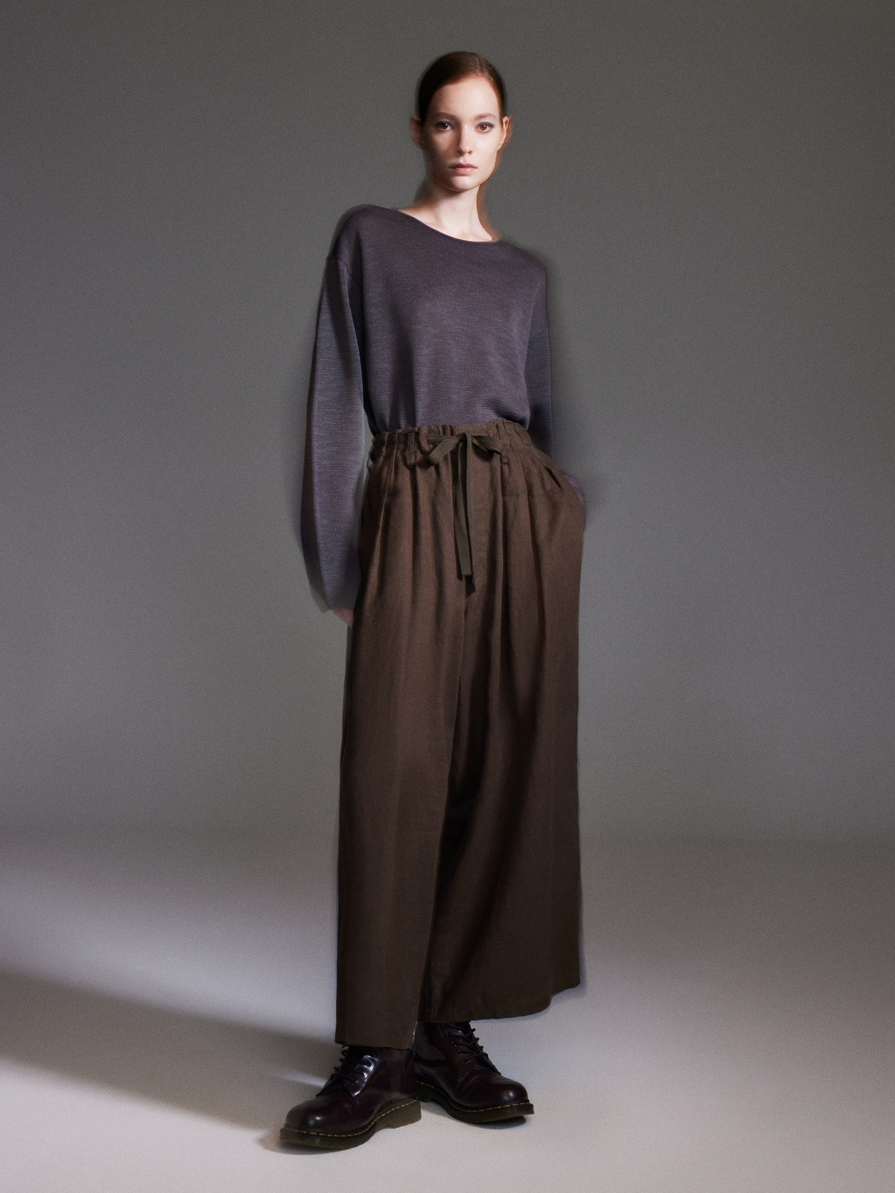 100% Linen Loose Fit Unisex Barrel Leg Pants