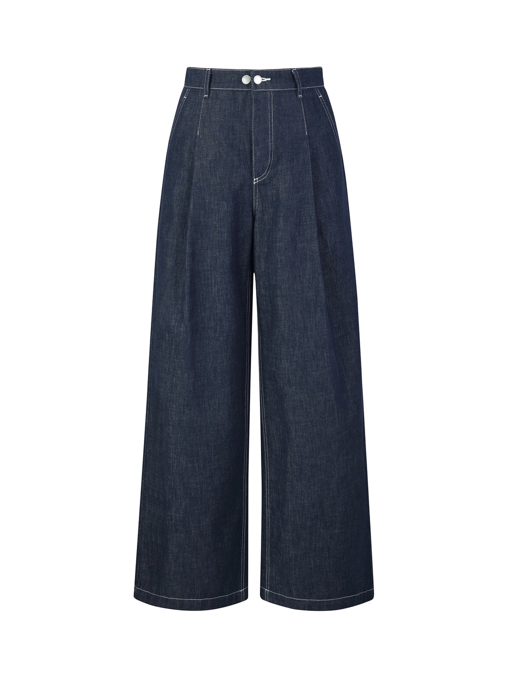 100% Cotton Denim Straight Wide Leg Women Jeans