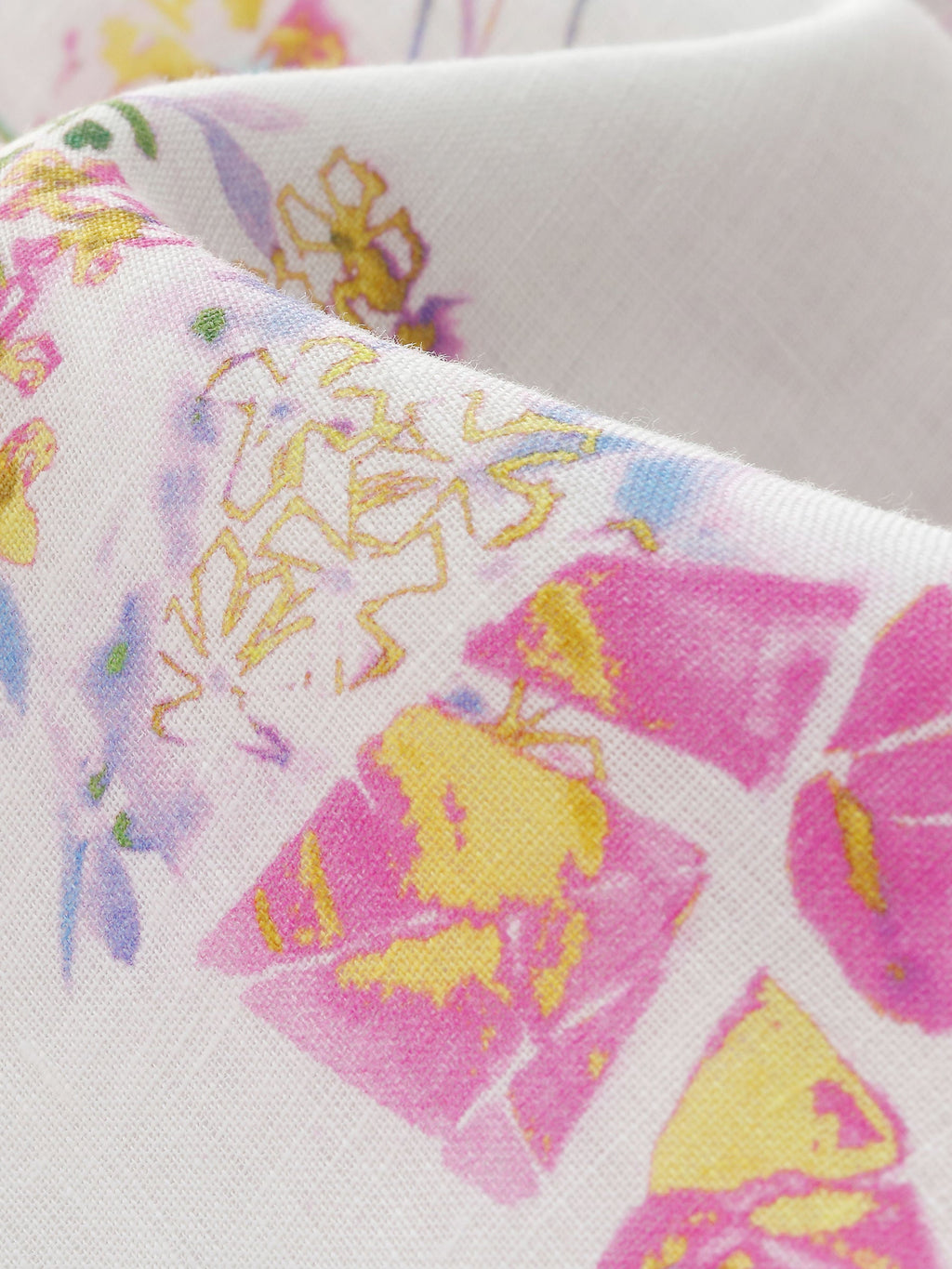 100% Linen Rose Print Women A-Line Skirt