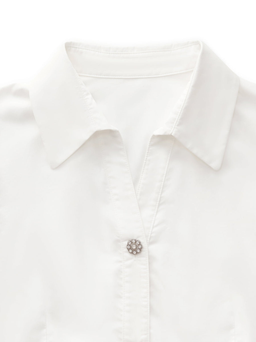 100% Cotton Puff Sleeve Women Shirt