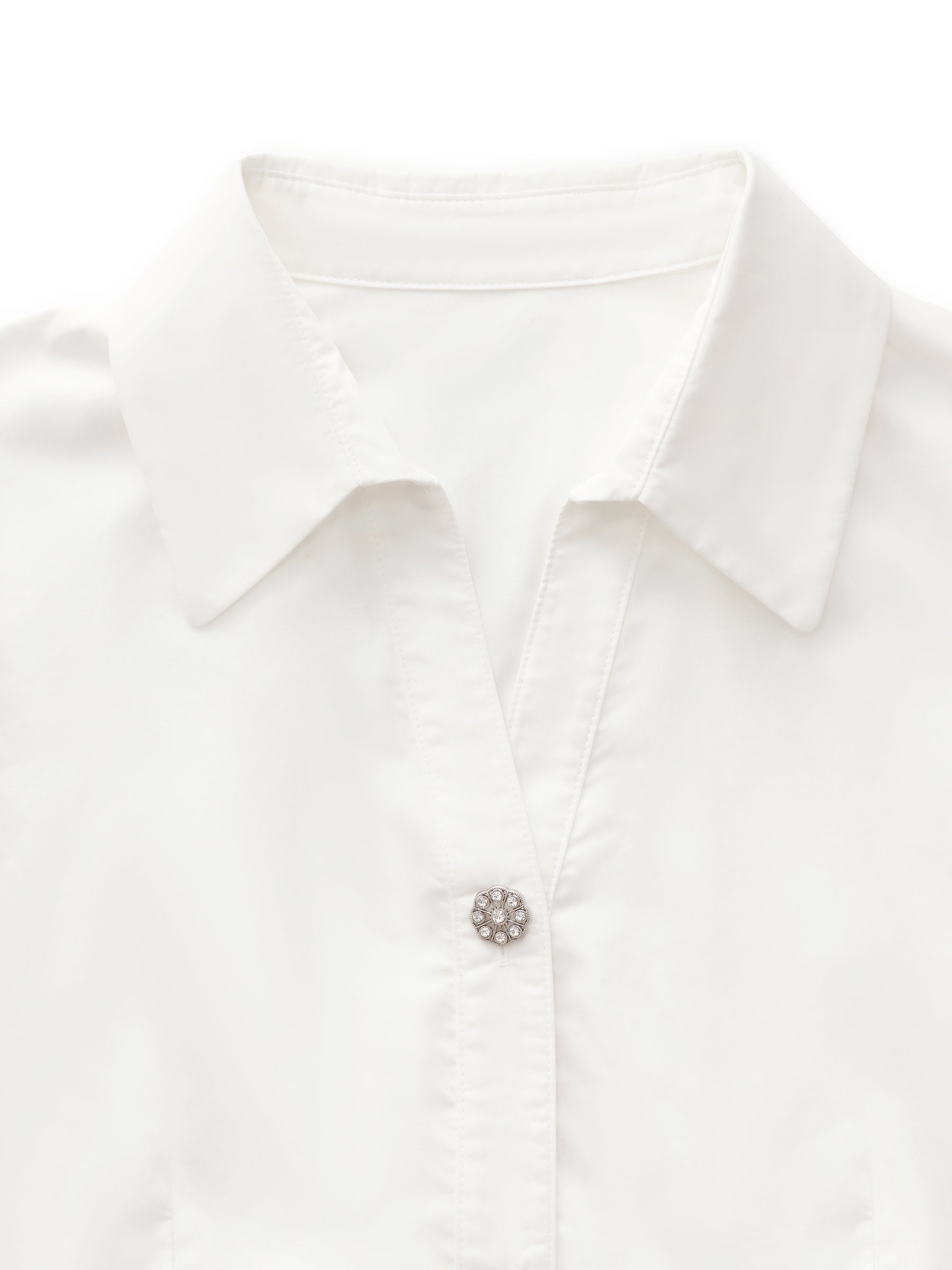 100% Cotton Puff Sleeve Women Shirt