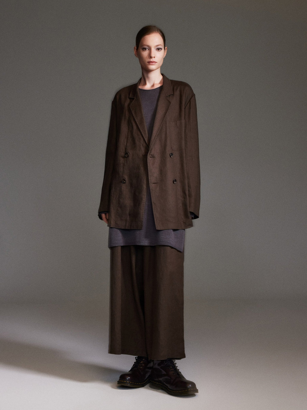 100% Linen Loose Fit H-Line Unisex Shop Coat