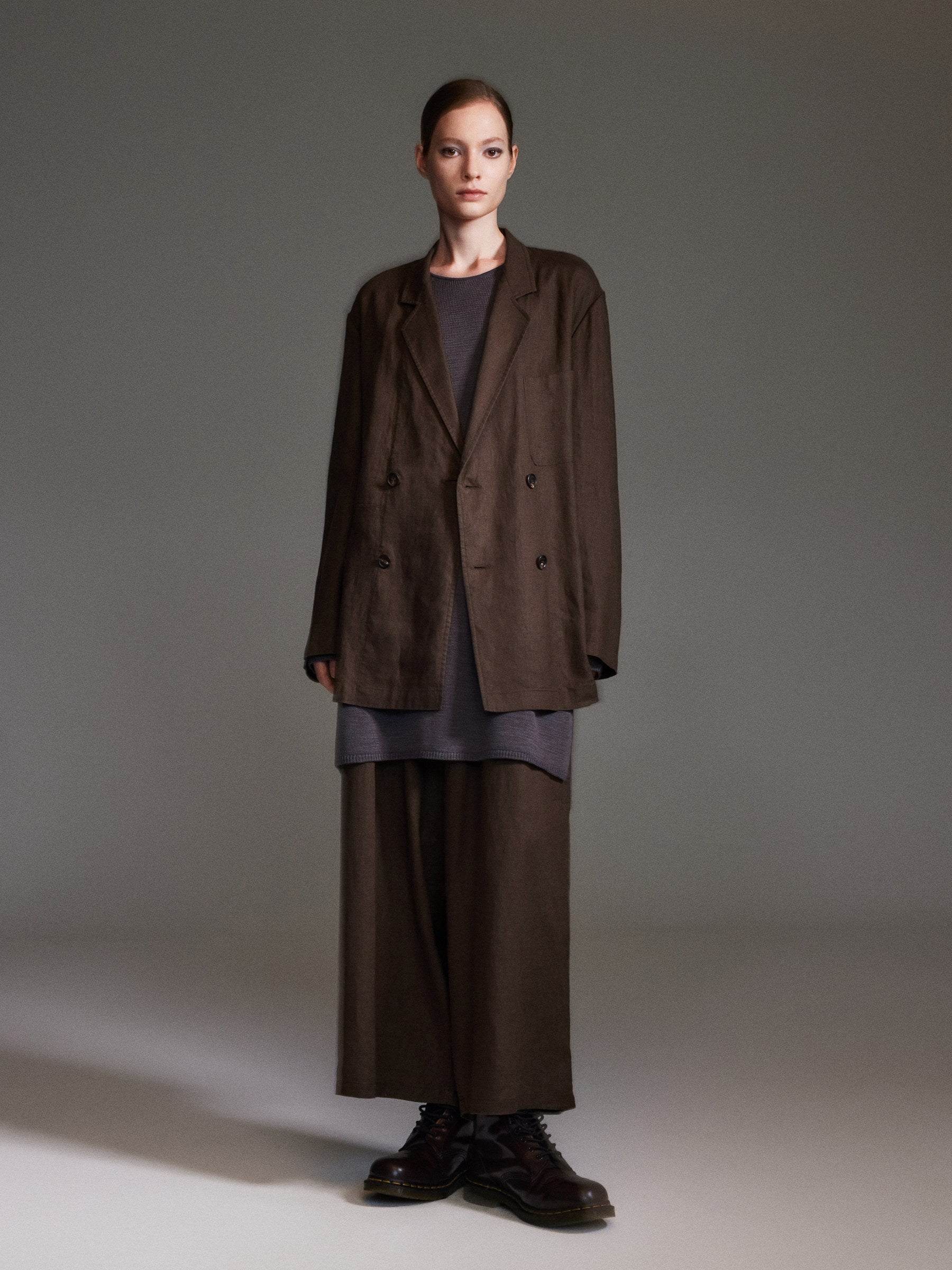 100% Linen Loose Fit H-Line Unisex Shop Coat