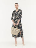 100% Cotton Floral Print Twist Front Women Maxi Dress