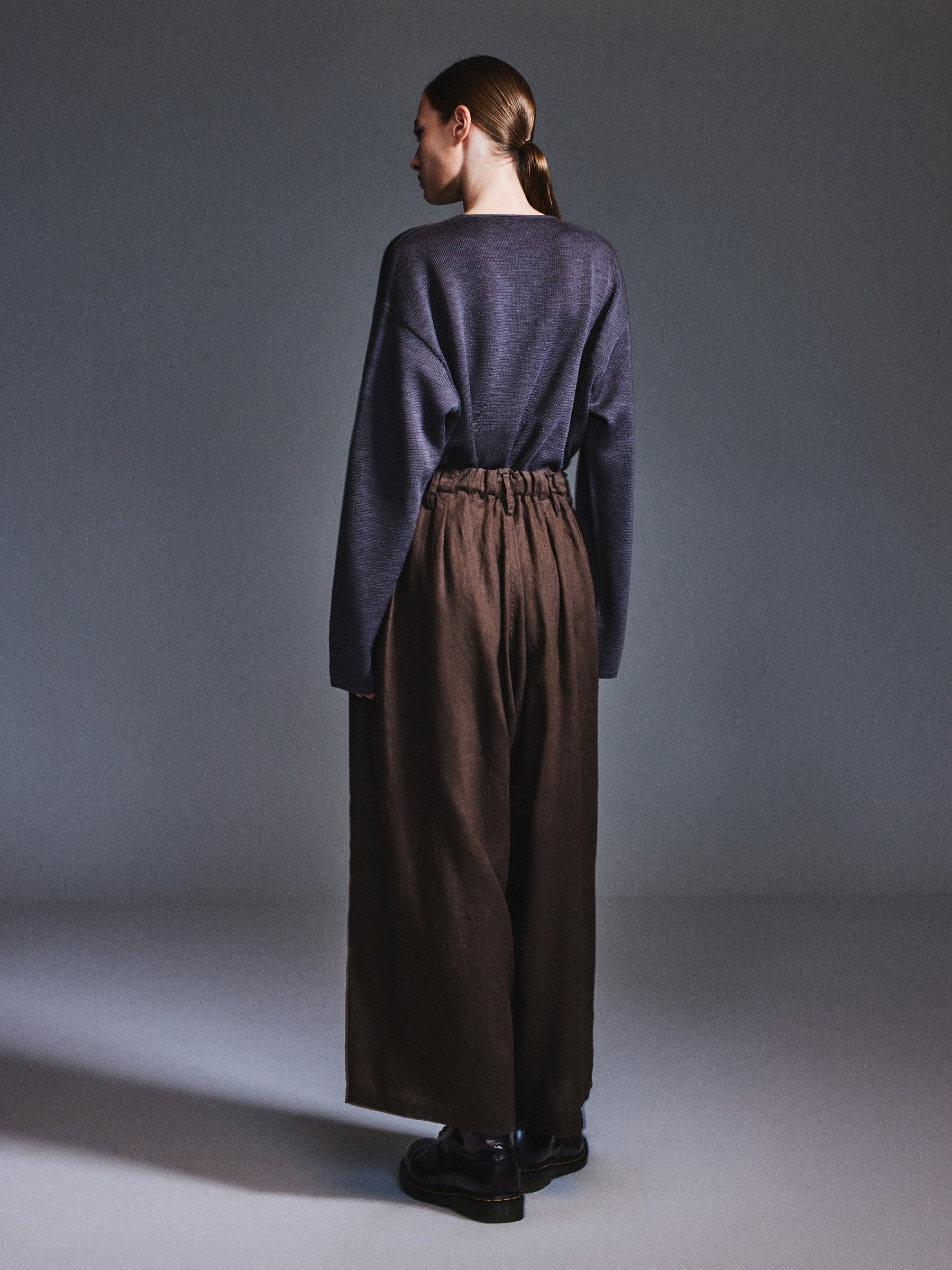 100% Linen Loose Fit Unisex Barrel Leg Pants