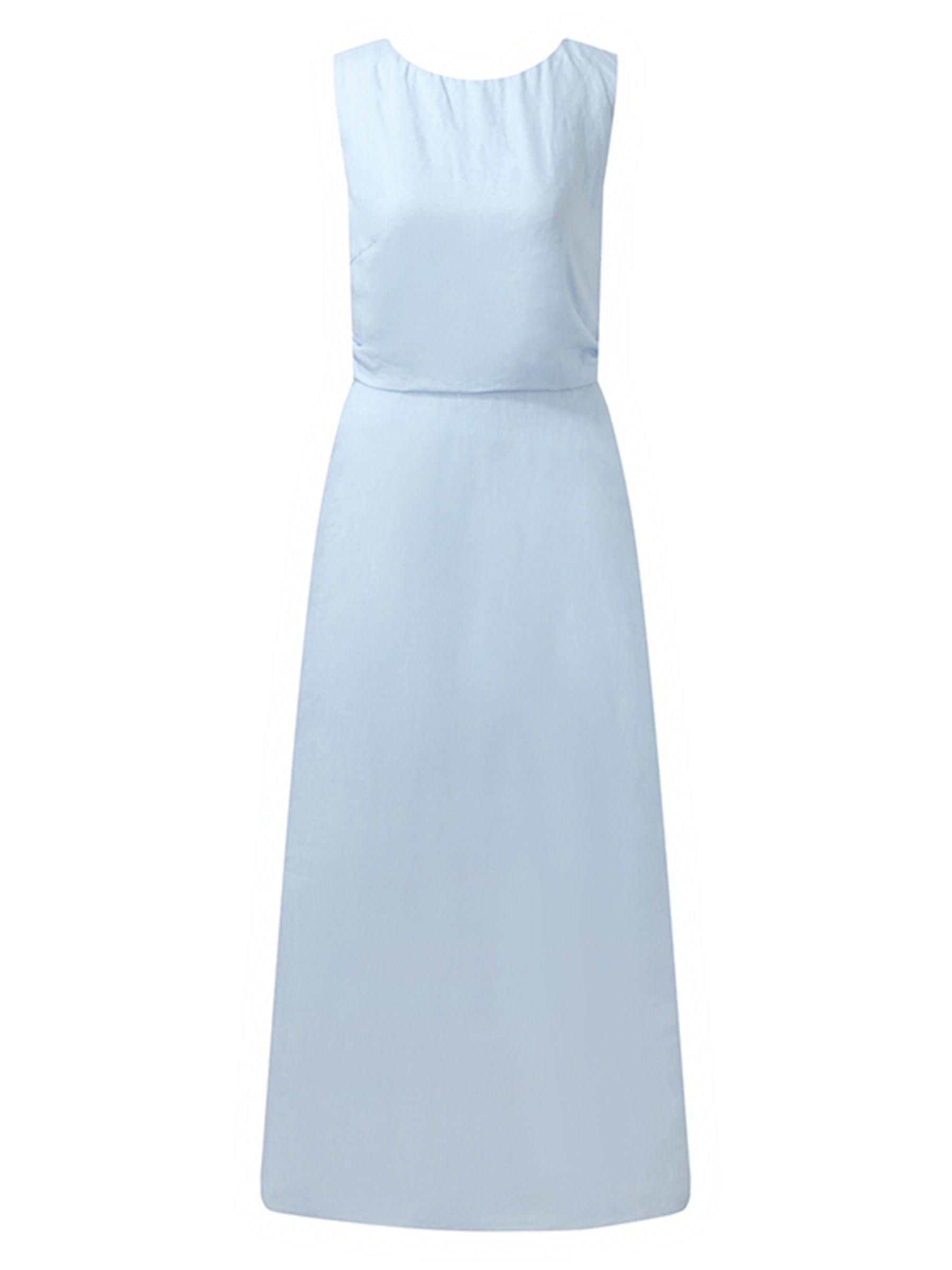 100% Linen Cross Back Women Maxi Dress