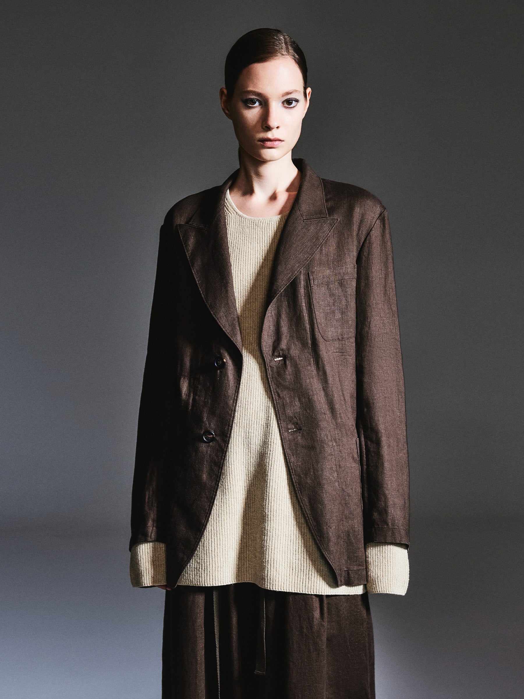 100% Linen Loose Fit X-Line Unisex Blazer