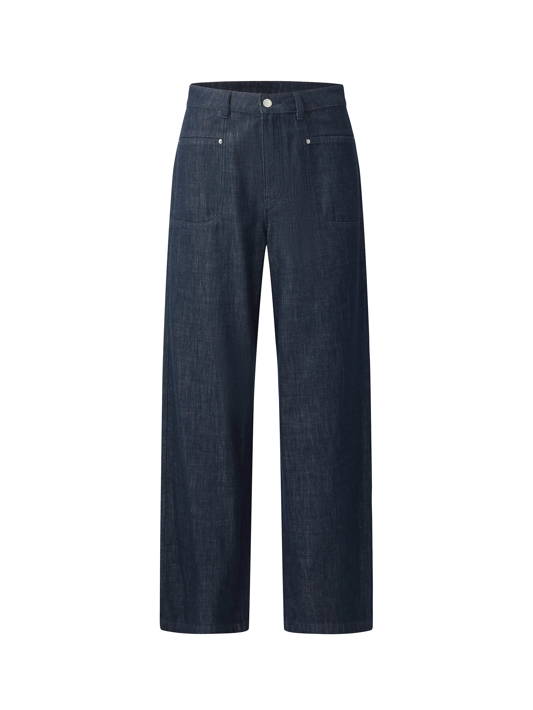 100% Cotton Denim Women Straight Leg Jeans